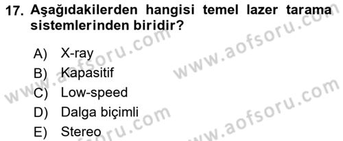 Fotogrametri Dersi 2017 - 2018 Yılı (Final) Dönem Sonu Sınav Soruları 17. Soru