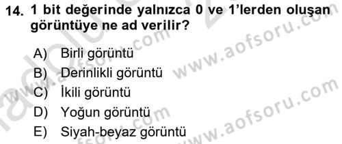 Fotogrametri Dersi 2018 - 2019 Yılı 3 Ders Sınav Soruları 14. Soru