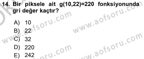 Fotogrametri Dersi 2018 - 2019 Yılı Yaz Okulu Sınav Soruları 14. Soru
