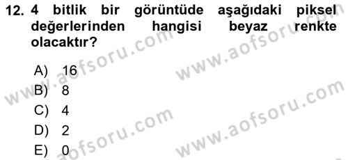 Fotogrametri Dersi 2019 - 2020 Yılı (Final) Dönem Sonu Sınav Soruları 12. Soru