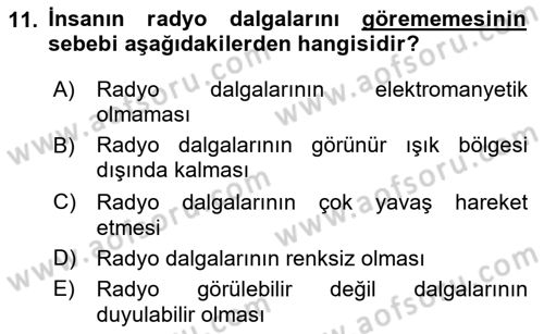 Fotogrametri Dersi 2020 - 2021 Yılı Yaz Okulu Sınav Soruları 11. Soru