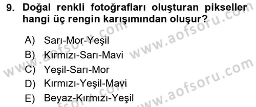 Fotogrametri Dersi 2020 - 2021 Yılı Yaz Okulu Sınav Soruları 9. Soru