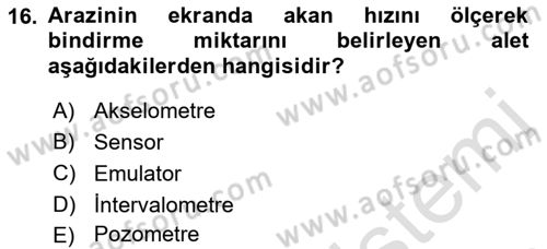 Fotogrametri Dersi 2021 - 2022 Yılı (Vize) Ara Sınav Soruları 16. Soru