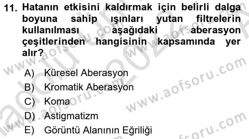 Fotogrametri Dersi 2022 - 2023 Yılı (Vize) Ara Sınav Soruları 11. Soru