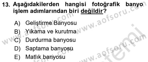 Fotogrametri Dersi 2022 - 2023 Yılı (Vize) Ara Sınav Soruları 13. Soru