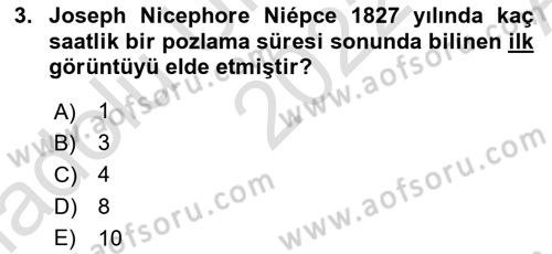 Fotogrametri Dersi 2022 - 2023 Yılı (Vize) Ara Sınav Soruları 3. Soru