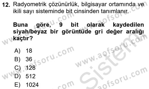 Fotogrametri Dersi 2022 - 2023 Yılı (Final) Dönem Sonu Sınav Soruları 12. Soru