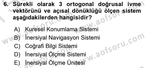 Fotogrametri Dersi 2022 - 2023 Yılı (Final) Dönem Sonu Sınav Soruları 6. Soru
