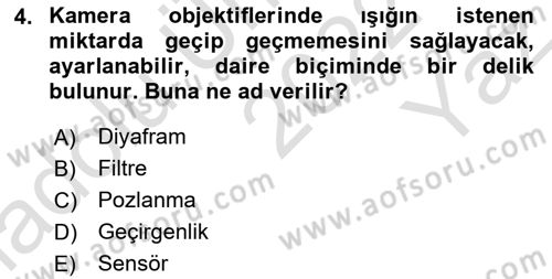 Fotogrametri Dersi 2022 - 2023 Yılı Yaz Okulu Sınav Soruları 4. Soru