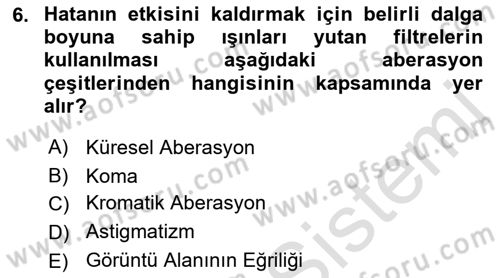 Fotogrametri Dersi 2022 - 2023 Yılı Yaz Okulu Sınav Soruları 6. Soru