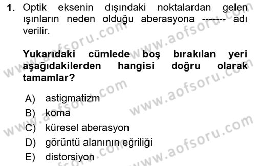 Fotogrametri Dersi 2023 - 2024 Yılı (Final) Dönem Sonu Sınav Soruları 1. Soru