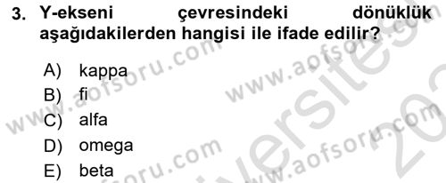 Fotogrametri Dersi 2023 - 2024 Yılı Yaz Okulu Sınav Soruları 3. Soru
