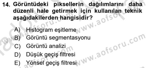 Fotogrametri Dersi 2024 - 2025 Yılı Yaz Okulu Sınav Soruları 14. Soru
