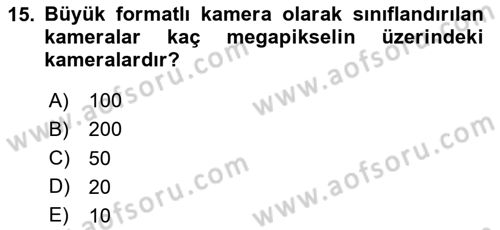 Fotogrametri Dersi 2025 - 2026 Yılı (Vize) Ara Sınav Soruları 15. Soru