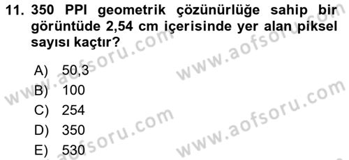 Fotogrametri Dersi 2025 - 2026 Yılı (Final) Dönem Sonu Sınav Soruları 11. Soru