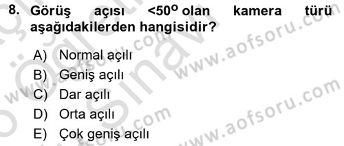 Fotogrametri Dersi 2025 - 2026 Yılı Yaz Okulu Sınav Soruları 8. Soru