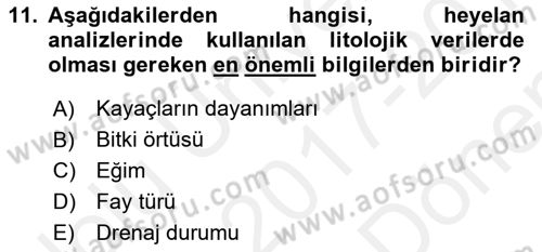 CBS’de Proje Tasarımı ve Yönetimi 2 Dersi 2017 - 2018 Yılı (Final) Dönem Sonu Sınavı 11. Soru