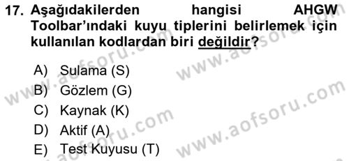 CBS’de Proje Tasarımı ve Yönetimi 2 Dersi 2017 - 2018 Yılı (Final) Dönem Sonu Sınav Soruları 17. Soru