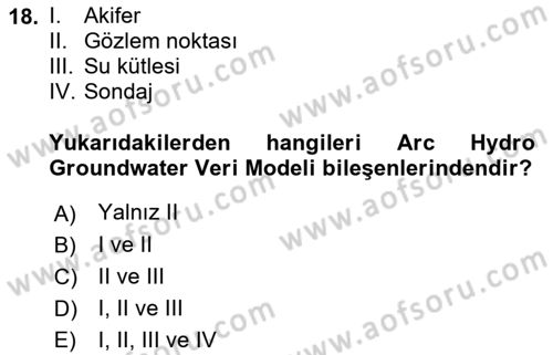 CBS’de Proje Tasarımı ve Yönetimi 2 Dersi 2017 - 2018 Yılı (Final) Dönem Sonu Sınavı 18. Soru