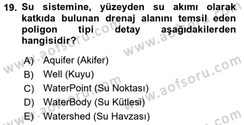 CBS’de Proje Tasarımı ve Yönetimi 2 Dersi 2017 - 2018 Yılı (Final) Dönem Sonu Sınavı 19. Soru