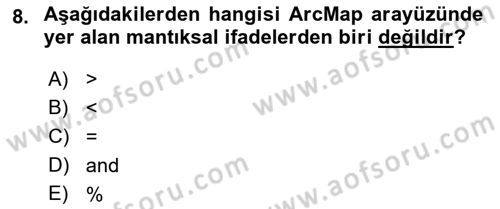 CBS’de Proje Tasarımı ve Yönetimi 2 Dersi 2017 - 2018 Yılı (Final) Dönem Sonu Sınav Soruları 8. Soru