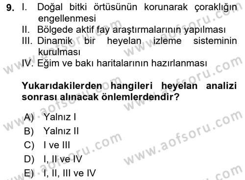CBS’de Proje Tasarımı ve Yönetimi 2 Dersi 2017 - 2018 Yılı (Final) Dönem Sonu Sınavı 9. Soru