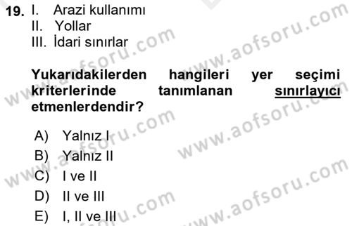 CBS’de Proje Tasarımı ve Yönetimi 2 Dersi 2018 - 2019 Yılı (Vize) Ara Sınav Soruları 19. Soru