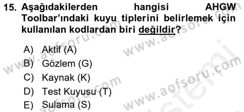 CBS’de Proje Tasarımı ve Yönetimi 2 Dersi 2018 - 2019 Yılı (Final) Dönem Sonu Sınav Soruları 15. Soru