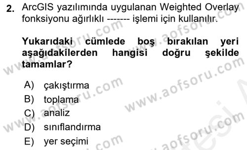 CBS’de Proje Tasarımı ve Yönetimi 2 Dersi 2018 - 2019 Yılı (Final) Dönem Sonu Sınav Soruları 2. Soru