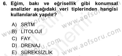 CBS’de Proje Tasarımı ve Yönetimi 2 Dersi 2018 - 2019 Yılı (Final) Dönem Sonu Sınav Soruları 6. Soru