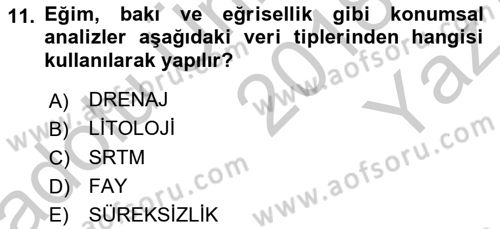 CBS’de Proje Tasarımı ve Yönetimi 2 Dersi 2018 - 2019 Yılı Yaz Okulu Sınav Soruları 11. Soru