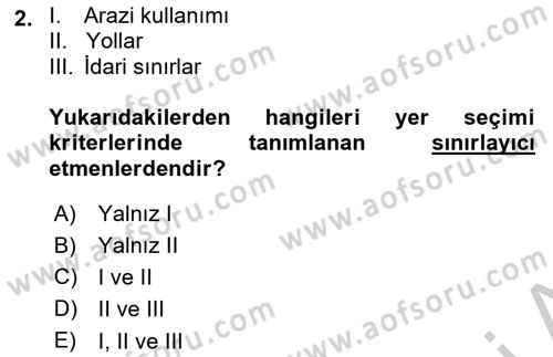 CBS’de Proje Tasarımı ve Yönetimi 2 Dersi 2018 - 2019 Yılı Yaz Okulu Sınavı 2. Soru