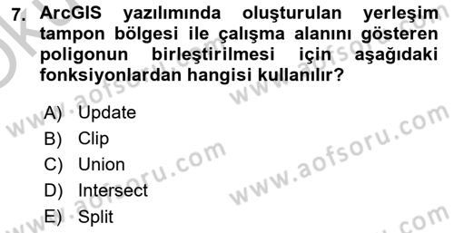 CBS’de Proje Tasarımı ve Yönetimi 2 Dersi 2018 - 2019 Yılı Yaz Okulu Sınavı 7. Soru