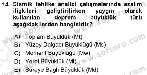 CBS’de Proje Tasarımı ve Yönetimi 1 Dersi 2017 - 2018 Yılı 3 Ders Sınav Soruları 14. Soru