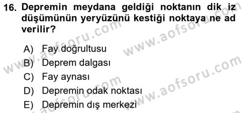 CBS’de Proje Tasarımı ve Yönetimi 1 Dersi 2017 - 2018 Yılı 3 Ders Sınav Soruları 16. Soru