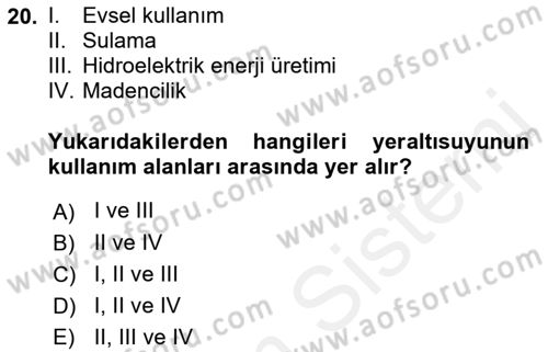 CBS’de Proje Tasarımı ve Yönetimi 1 Dersi 2017 - 2018 Yılı 3 Ders Sınav Soruları 20. Soru