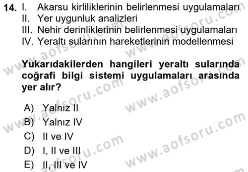 CBS’de Proje Tasarımı ve Yönetimi 1 Dersi 2017 - 2018 Yılı (Vize) Ara Sınav Soruları 14. Soru
