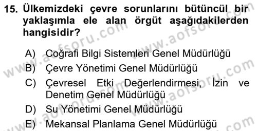 CBS’de Proje Tasarımı ve Yönetimi 1 Dersi 2017 - 2018 Yılı (Vize) Ara Sınav Soruları 15. Soru