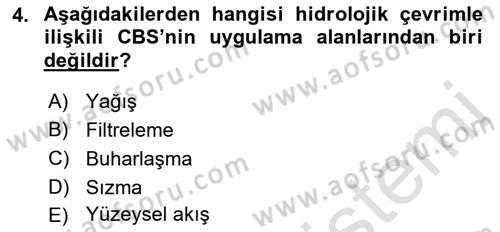 CBS’de Proje Tasarımı ve Yönetimi 1 Dersi 2017 - 2018 Yılı (Vize) Ara Sınav Soruları 4. Soru