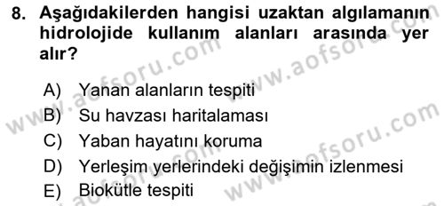 CBS’de Proje Tasarımı ve Yönetimi 1 Dersi 2017 - 2018 Yılı (Vize) Ara Sınav Soruları 8. Soru