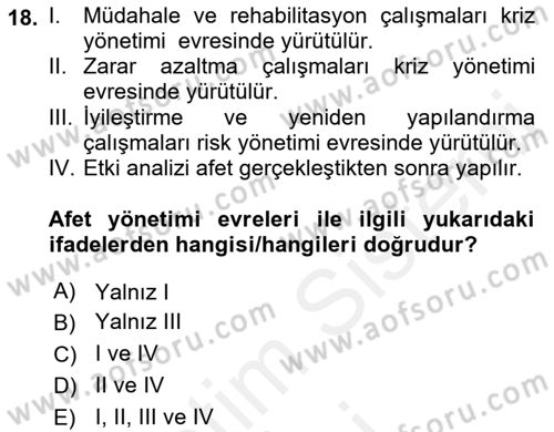 CBS’de Proje Tasarımı ve Yönetimi 1 Dersi 2017 - 2018 Yılı (Final) Dönem Sonu Sınav Soruları 18. Soru