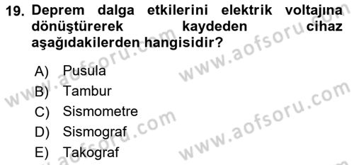 CBS’de Proje Tasarımı ve Yönetimi 1 Dersi 2018 - 2019 Yılı 3 Ders Sınav Soruları 19. Soru