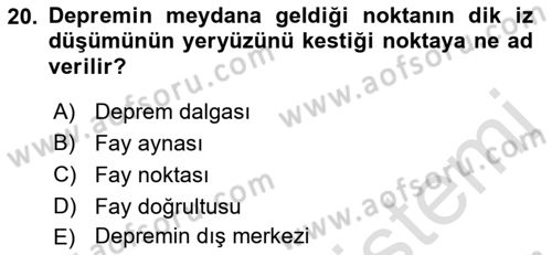 CBS’de Proje Tasarımı ve Yönetimi 1 Dersi 2018 - 2019 Yılı 3 Ders Sınav Soruları 20. Soru