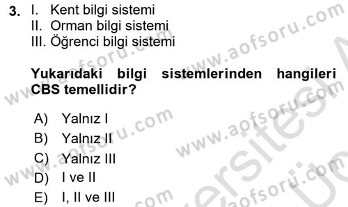 CBS’de Proje Tasarımı ve Yönetimi 1 Dersi 2018 - 2019 Yılı 3 Ders Sınav Soruları 3. Soru