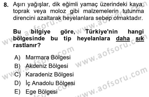 CBS’de Proje Tasarımı ve Yönetimi 1 Dersi 2018 - 2019 Yılı 3 Ders Sınav Soruları 8. Soru