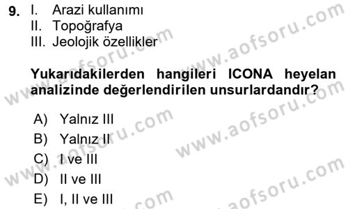 CBS’de Proje Tasarımı ve Yönetimi 1 Dersi 2018 - 2019 Yılı 3 Ders Sınav Soruları 9. Soru