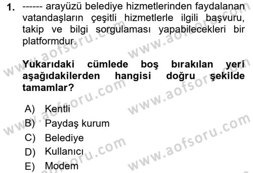 CBS’de Proje Tasarımı ve Yönetimi 1 Dersi 2018 - 2019 Yılı (Vize) Ara Sınav Soruları 1. Soru