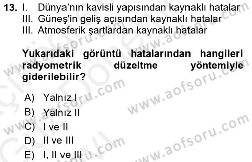 CBS’de Proje Tasarımı ve Yönetimi 1 Dersi 2018 - 2019 Yılı (Vize) Ara Sınav Soruları 13. Soru