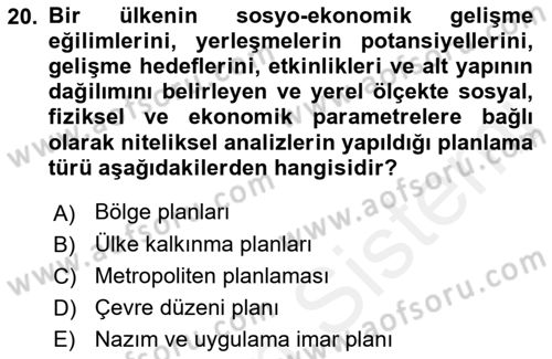 CBS’de Proje Tasarımı ve Yönetimi 1 Dersi 2018 - 2019 Yılı (Vize) Ara Sınav Soruları 20. Soru