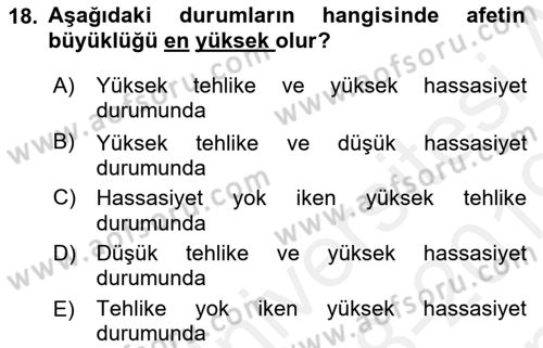 CBS’de Proje Tasarımı ve Yönetimi 1 Dersi 2018 - 2019 Yılı (Final) Dönem Sonu Sınav Soruları 18. Soru